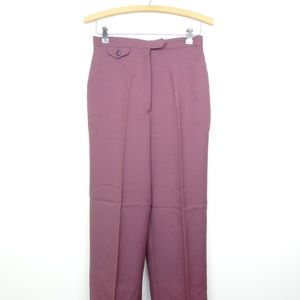 Vintage 70s Womens Ladies Purple Dress Pants Boot
